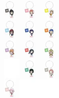 虹ヶ咲 ワイヤーキーホルダー アウトドア デフォルメ ver 12種セット