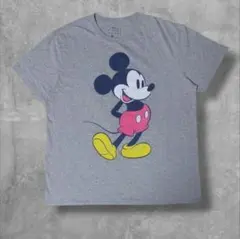 【公式】ディズニー ミッキーマウス Tシャツ グレー XL ビッグサイズのサムネイル