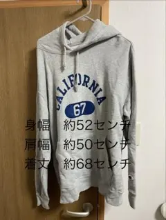 チャンピオン　グレーパーカー　Lサイズ