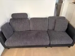 【引取り限定】3人掛けカウチソファ ハイバックソファLOWYA