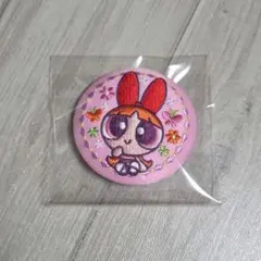 パワーパフガールズ 刺繍缶バッジ ビスケット ブロッサム