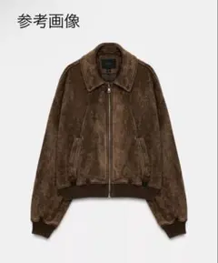 ZARA ザラ　フェイクスエードジャケット　ダークブラウン