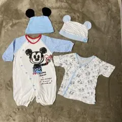 ミッキーマウス ロンパース  肌着　帽子セット　50センチ