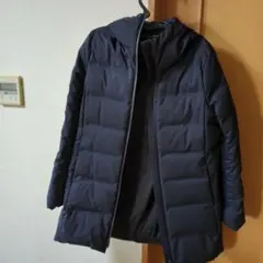 ユニクロネイビー フード付き ダウンジャケット M