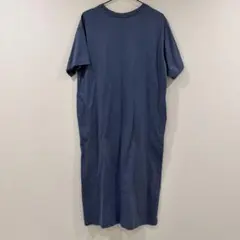 ユニクロ　半袖　ワンピース　M ブルー