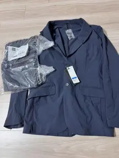 [美品]GU ドライスーパーストレッチジャケット&トラウザー CL ネイビー
