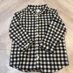 H&M 長袖シャツ ブラック・ホワイトチェック