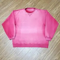 鬼フェード unknown サーモンピンク 前Vスウェット 短丈 US古着 XL