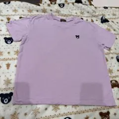DOUBLE.B 薄紫 140クマ刺繍 Tシャツ