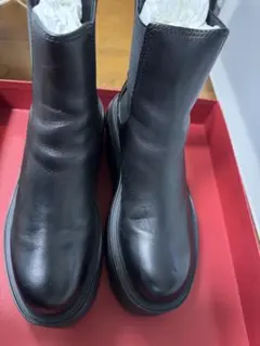 【美品】VALENTINO 23cm ユニークフォーム サイドゴアブーツ 厚底