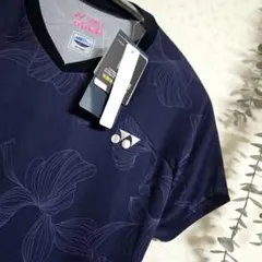 新品　YONEX　ゲームシャツ　L　ネイビー　総柄　ベリークール　バトミントン