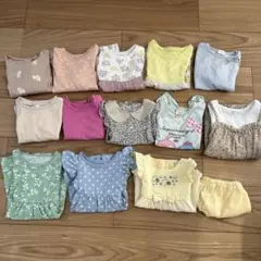 子供服まとめ売り　80.90cm 女の子　半袖　長袖 14点
