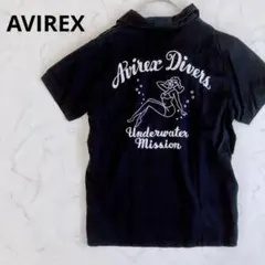 ⭐︎AVIREX⭐︎ ボーリングシャツ　オープンカラー　ピンナップガール　ダイバーズのサムネイル