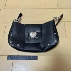 y2k ショルダーバッグ ハンドバッグ ブラック キルティング クロコダイル風