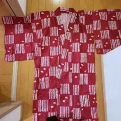 UNIQLO　浴衣　フリーサイズ　綿100%　えんじ色　身丈163cmのサムネイル