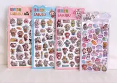 ラブブ　ぷっくり3d ぷくぷくシール3枚　ボンボンドロップシール1枚