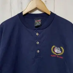 90s USA製 SOFFE ヘンリー ブルドッグ 刺繍 Tシャツ ビッグサイズ