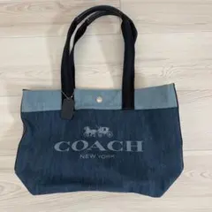 あ*ん様 COACH デニム 花柄 トートバッグ 91049 - メルカリ