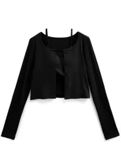 GRL パッド入りカシュクールキャミソール×カーディガンアンサンブル