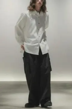 CASPER JOHNキャスパージョン ギミックカーゴパンツ　黒　S