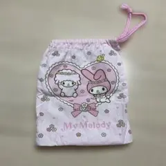 My Melody ハート型巾着袋 ピンク