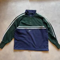 NIKE ヴィンテージ　ハーフジップ　スウェット　M グリーン