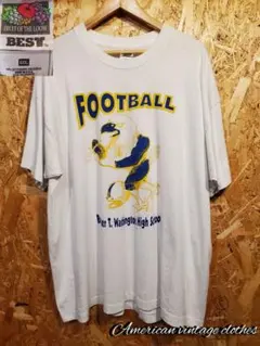 アメリカンフットボール ワシントン カレッジ USA製 古着 Tシャツ 半袖