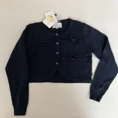 組曲 ネイビー カーディガン LL（130-140）タグ、ボタン付き。