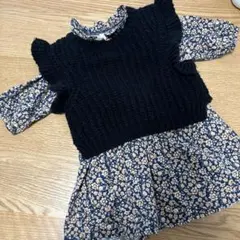 プティマイン　ワンピース　ニット　90 女の子