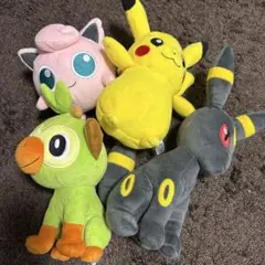 ポケモン ぬいぐるみ5体リザードン ブラッキー ヒトカゲ パーモット