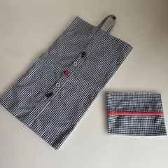 ハンドメイド　ティッシュボックス&ポケットティッシュカバー
