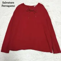 大きいサイズ　Salvatore Ferragamo ブラウス リボン 46のサムネイル