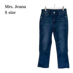 ミセスジーナ/デニムパンツ/クロップド丈/コットン/S/インディゴブルー
