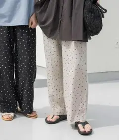 URBAN RESEARCHリネンドットイージーパンツ NATURAL　M