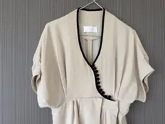 マメクロゴウチ ボタニカル レース ニットワンピース ドレス 刺繍
