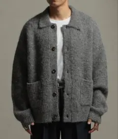 【LURAKU】Shaggy Knit Polo Cardigan グレー完売 LURAKU】Shaggy Knit Polo Cardigan グレー完売 - メルカリ