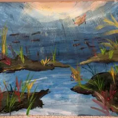 油彩画】地中海を望む港町（一点もの） - メルカリ