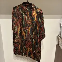 山*則様 ZARA 植物柄 リラックスフィット 半袖シャツ