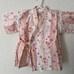 こども用和風甚平セット 95cm ピンク花柄