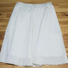 プリーツスカート 白