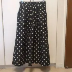 NOLLEY'S light ドット柄フレアロングスカート