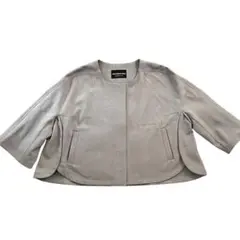 STRAWBERRY FIELDS ノーカラージャケット オリーブ 美品