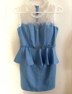 DAZZY 水色 ペプラムドレス