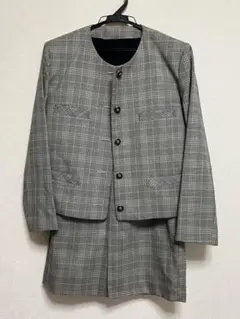 千鳥格子　セットアップ　ジャケット　スカート