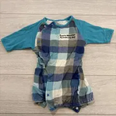 チェック柄ロンパース 50-60cm