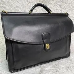 レア✨オールドコーチ ビジネスバッグ ブリーフケース 2way 黒　レザー　A4