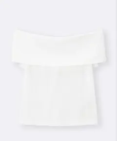 GUオフショルダー ホワイト トップス M