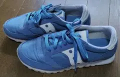 青　スニーカー SAUCONYサッカニー　ブルー　　24 クリーニング済のサムネイル