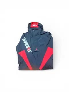 Jordan フード付きナイロンジャケット ネイビー/レッド