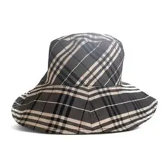 BURBERRY バーバリー ノバチェック リバーシブル ハット 黒 58cm